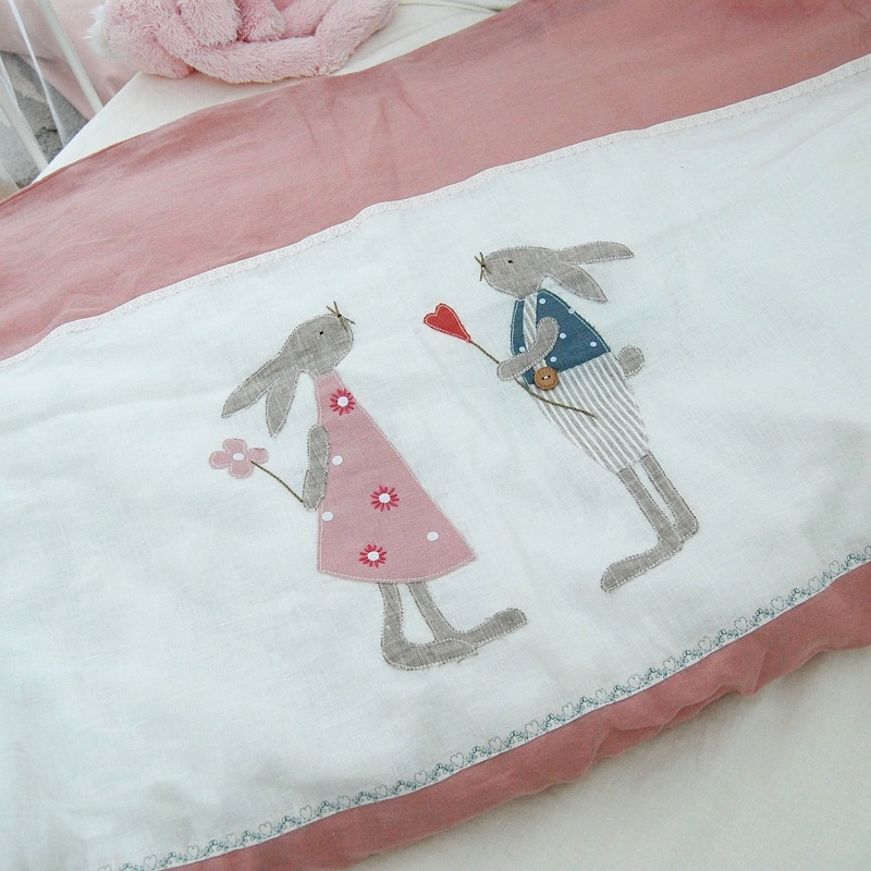 Detské posteľné obliečky Zajkovia